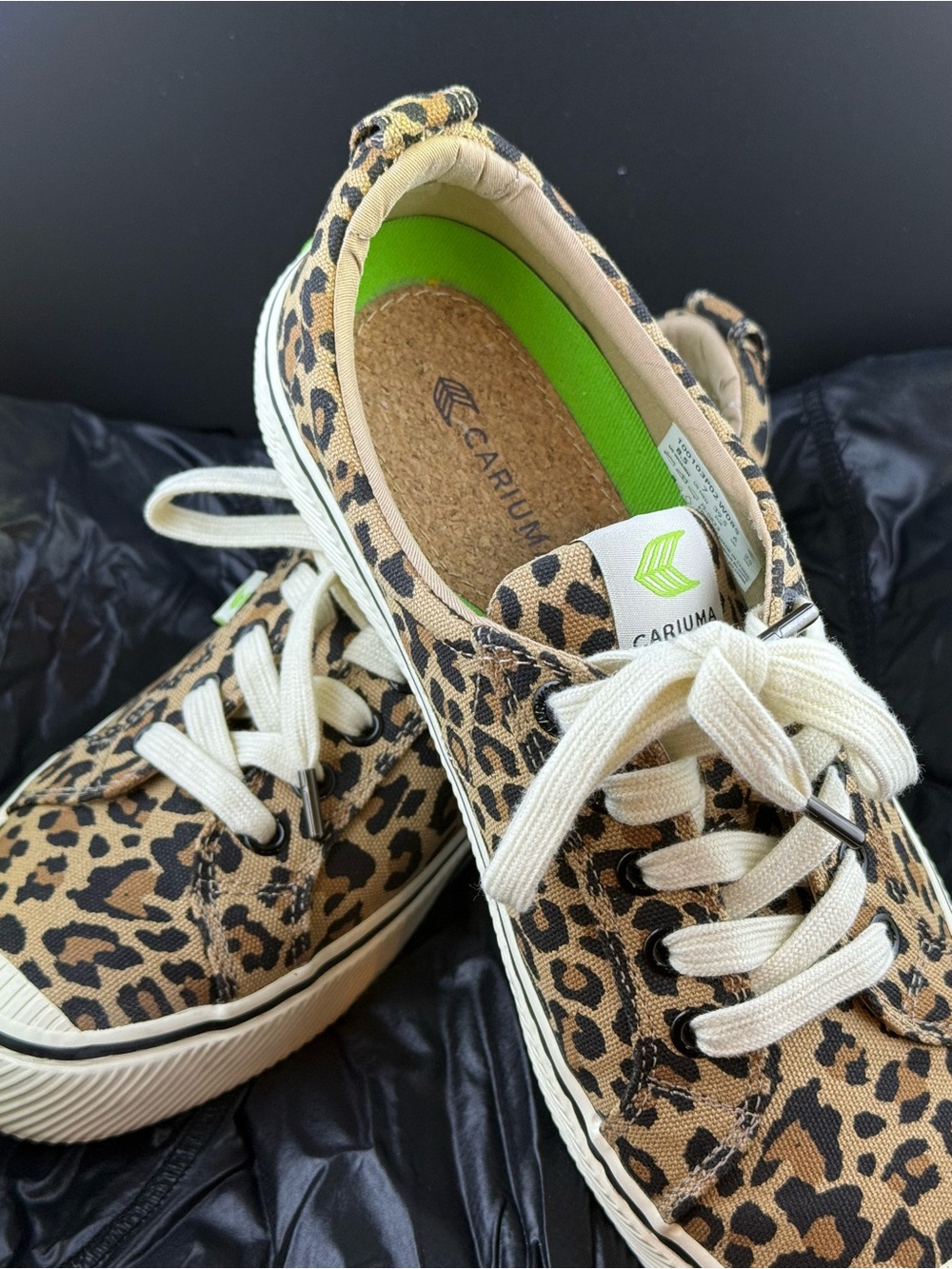 Cariuma Leopard Canvas Sneakers - Tan & Black - Picture 8 of 8